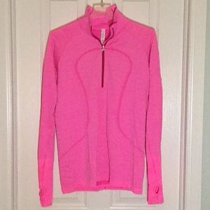 Pink Lululemon Quarter zip- Size 12